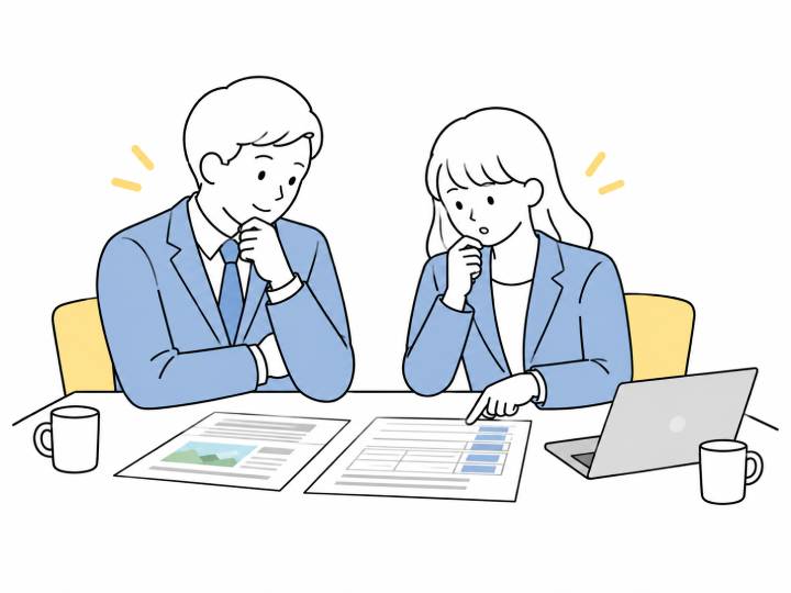 ご検討の様子のイラスト